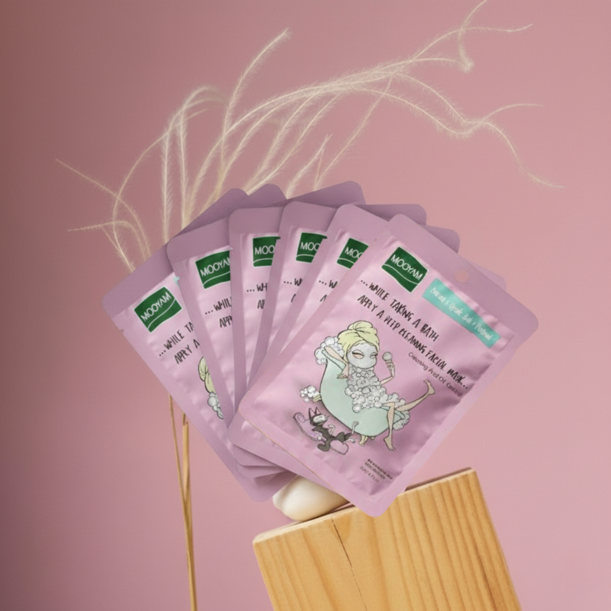 Mascarilla facial de limpieza profunda "Bath Time" - Carbón vegetal y ácido glicólico