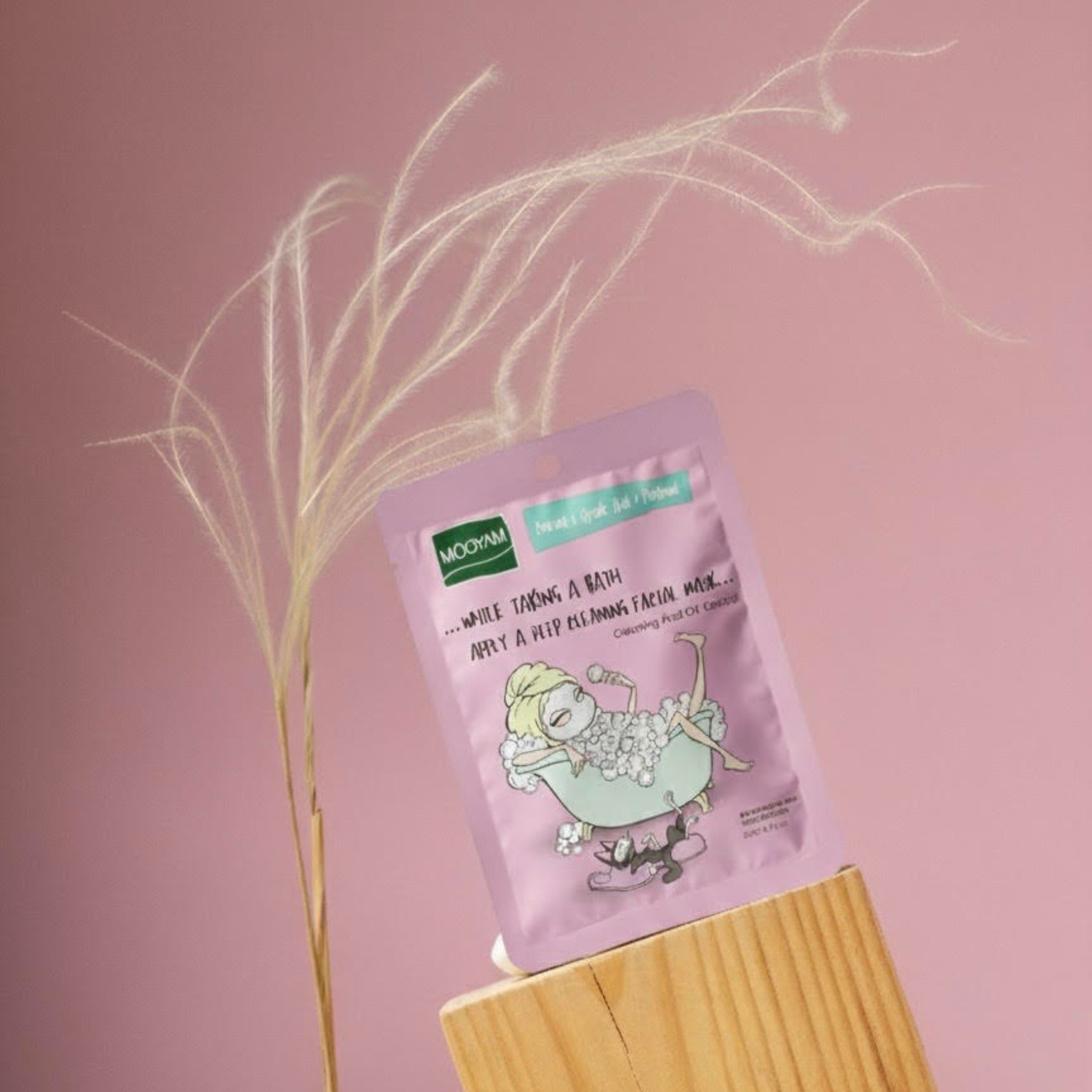 Mascarilla facial de limpieza profunda "Bath Time" - Carbón vegetal y ácido glicólico