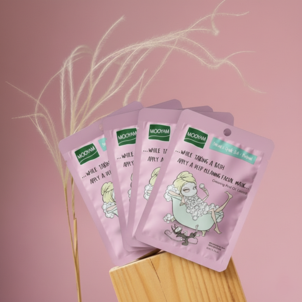Mascarilla facial de limpieza profunda "Bath Time" - Carbón vegetal y ácido glicólico